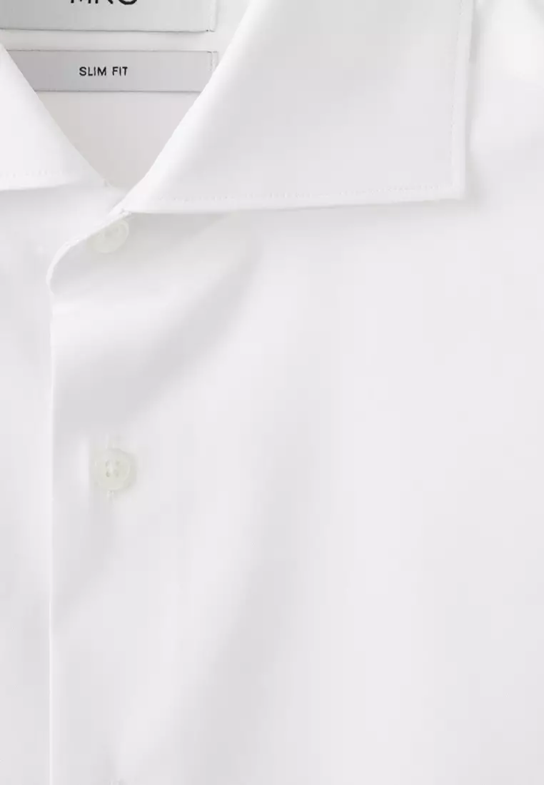 Slim-Fit Cotton Poplin Suit Shirt