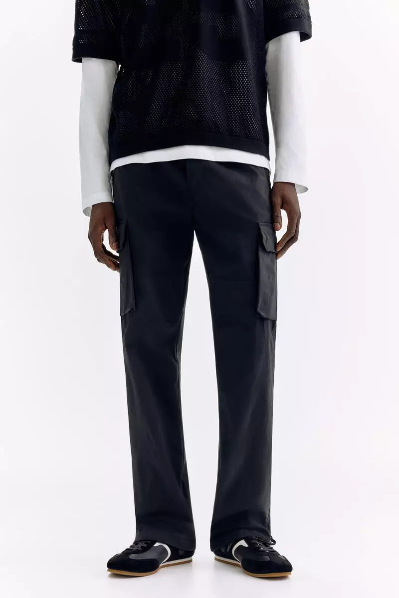 Regular Fit Nylon cargo trousers