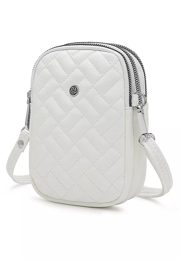 Women's Shoulder Sling Bag / Sling Purse - Creamy White
