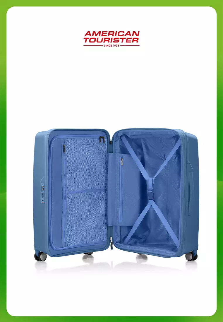 American Tourister Koper Hardcase Argyle Cabin 20 Inch TSA V2 - Blue Slate