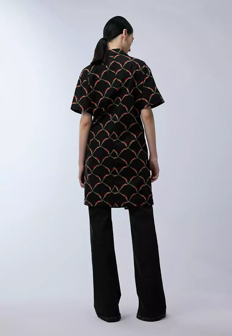 X型寬鬆前衛極簡通勤短袖連衣裙