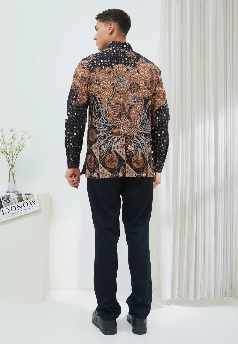 Nayara Kemeja Batik Satria Katun Hitam LG