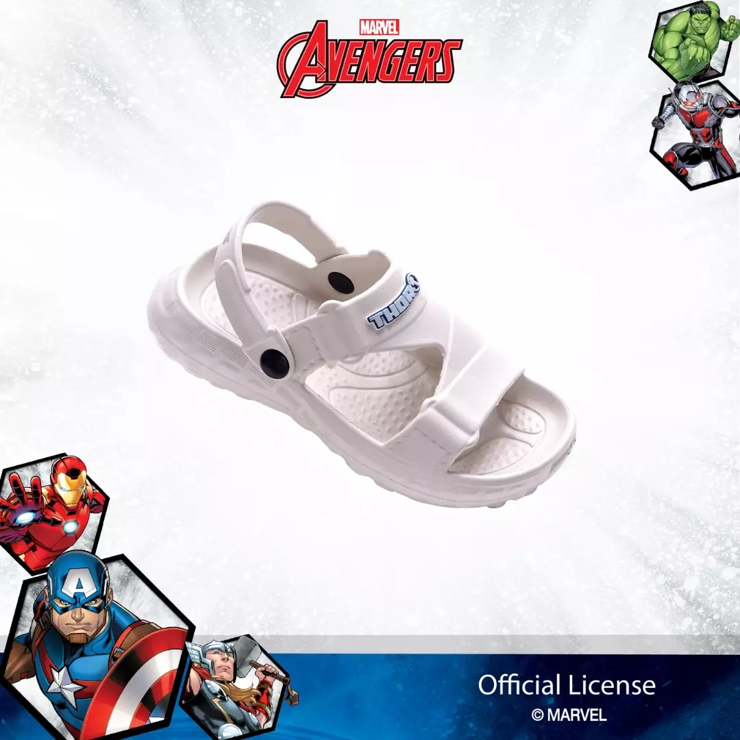 AVENGERS - SANDAL LAKI ANAK TANGGUNG CH330086LT SELOP FULL KARET - ABU TERANG