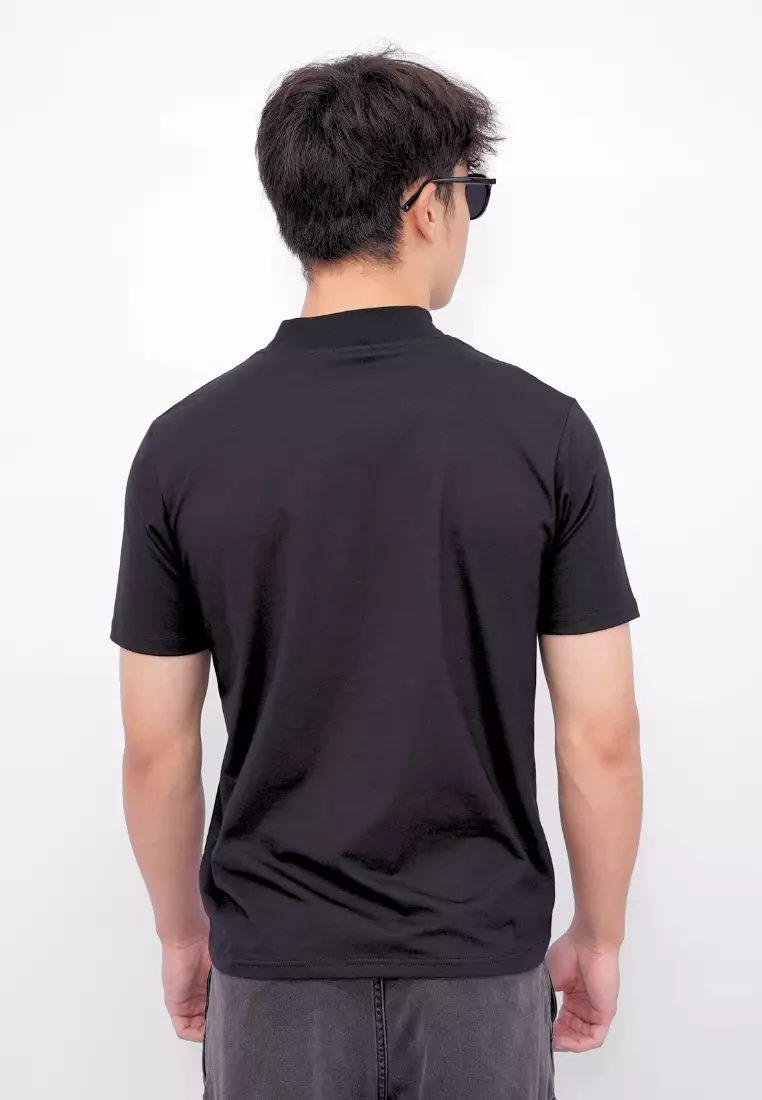 Ryusei Fitted Tee High Neck Neo Flex - Kaos Pria High Neck Slim Fit Premium