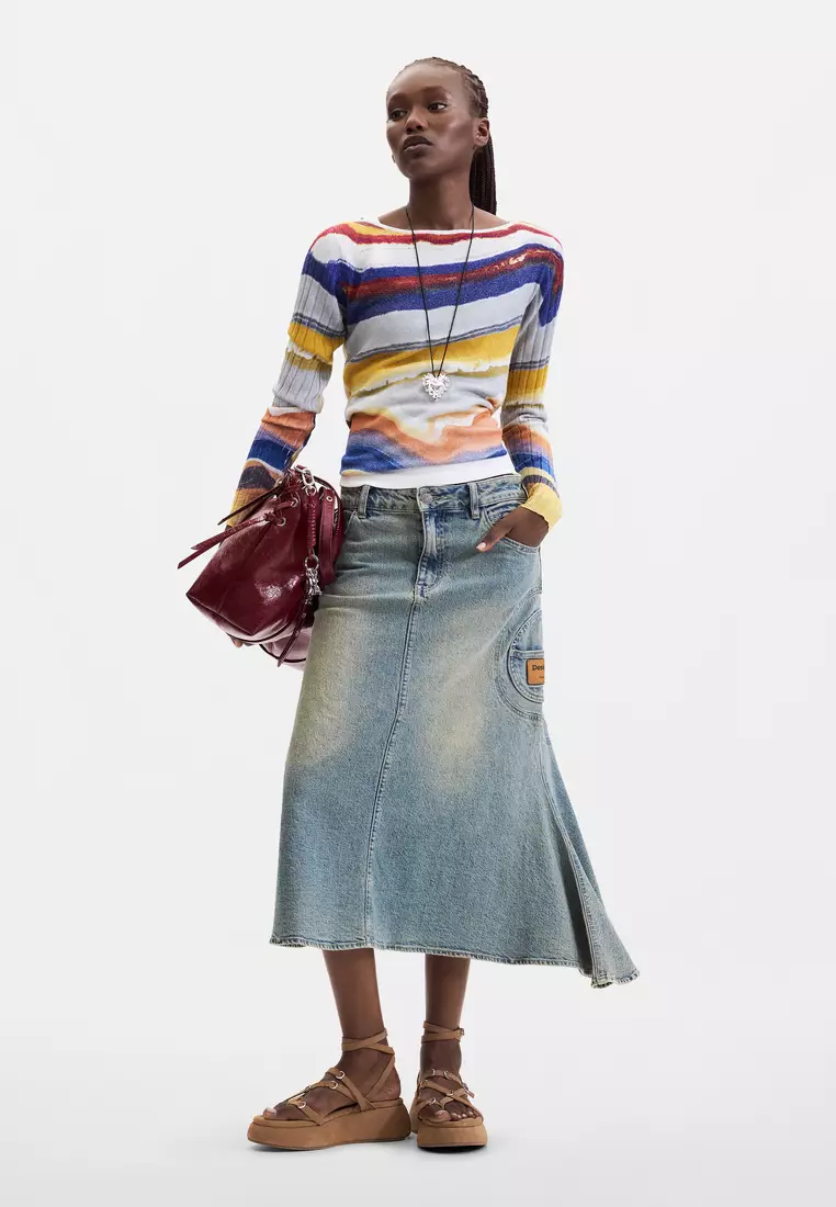 Printed Knit Sweater