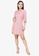 MOTHER 2 BE pink Ismael 3/4 Sleeves Maternity Dress 2A2B3AAA06210FGS_4