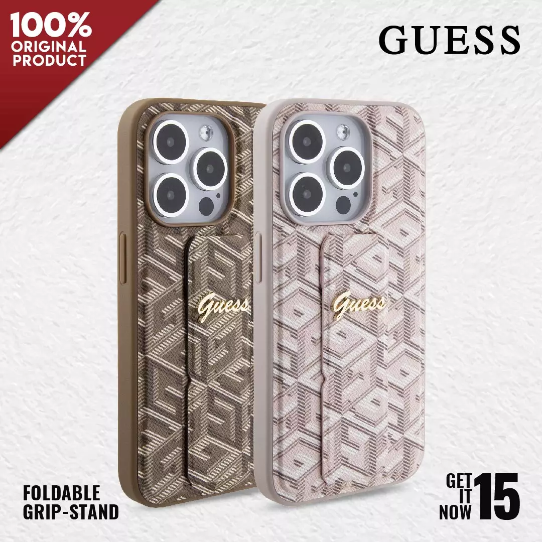 Jual Guess Case IPhone 15 Pro Max GUESS Grip GCube Pattern Script ...