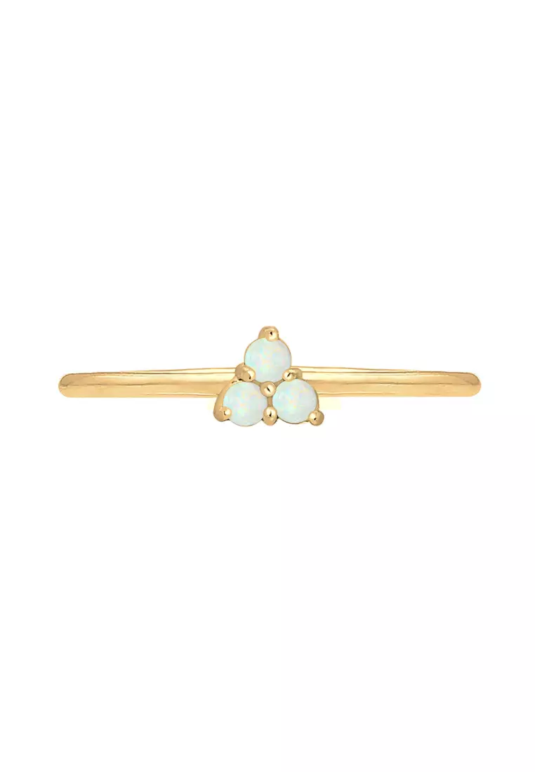 Ring Circle Geo Trend OpalGold Plated