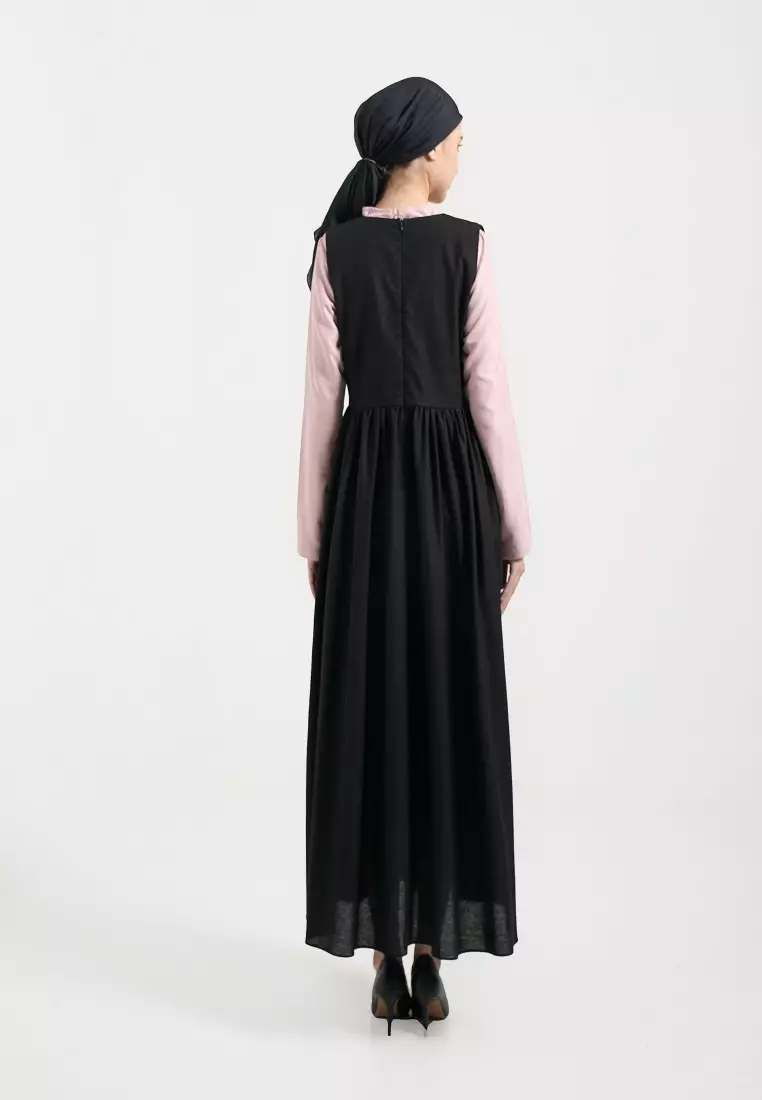 Myza Overall Dress Black