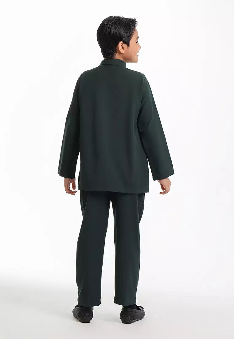 Alain Delon Baju Melayu Cekak Musang Budak - 19026501-49DarkGreen