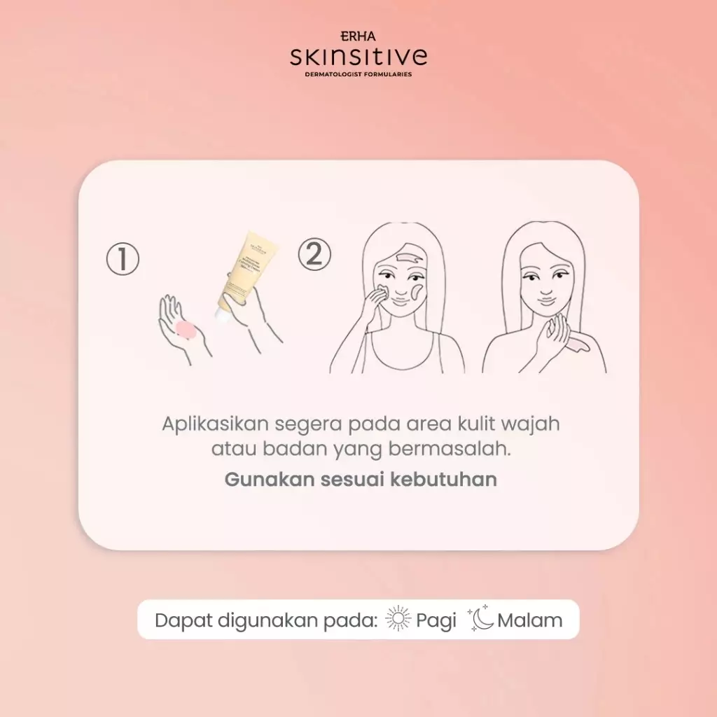 ERHA Skinsitive UltracalmPRO Multipurpose Calming Cream 100gr | Krim Multifungsi Untuk Semua Jenis Kulit (Normal, Kering, Sensitif, Iritasi) | Meredakan Gatal dan Kemerahan, Sunburn | Meredakan Eksim | Mencegah Stretchmark | Aman untuk Anak 3+
