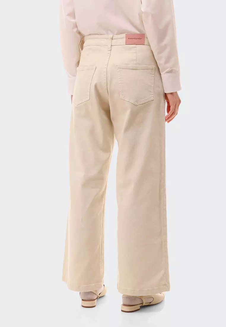 Ria Miranda Broken White Claris Pants