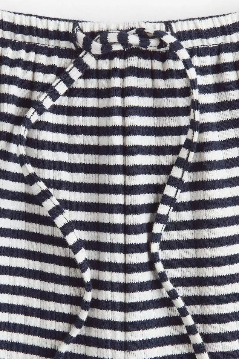 Ribbed drawstring trousers