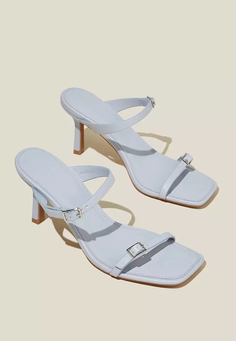 Gracie Double Buckle Mule Heels
