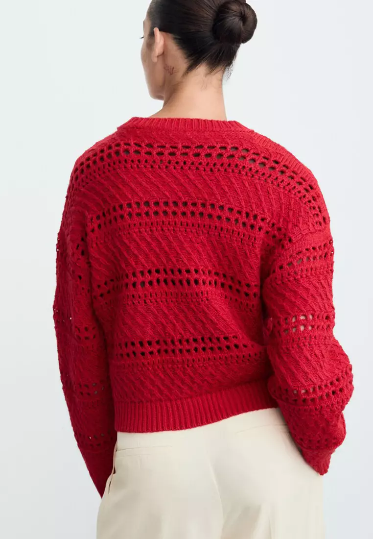 Openwork Knit Sweater