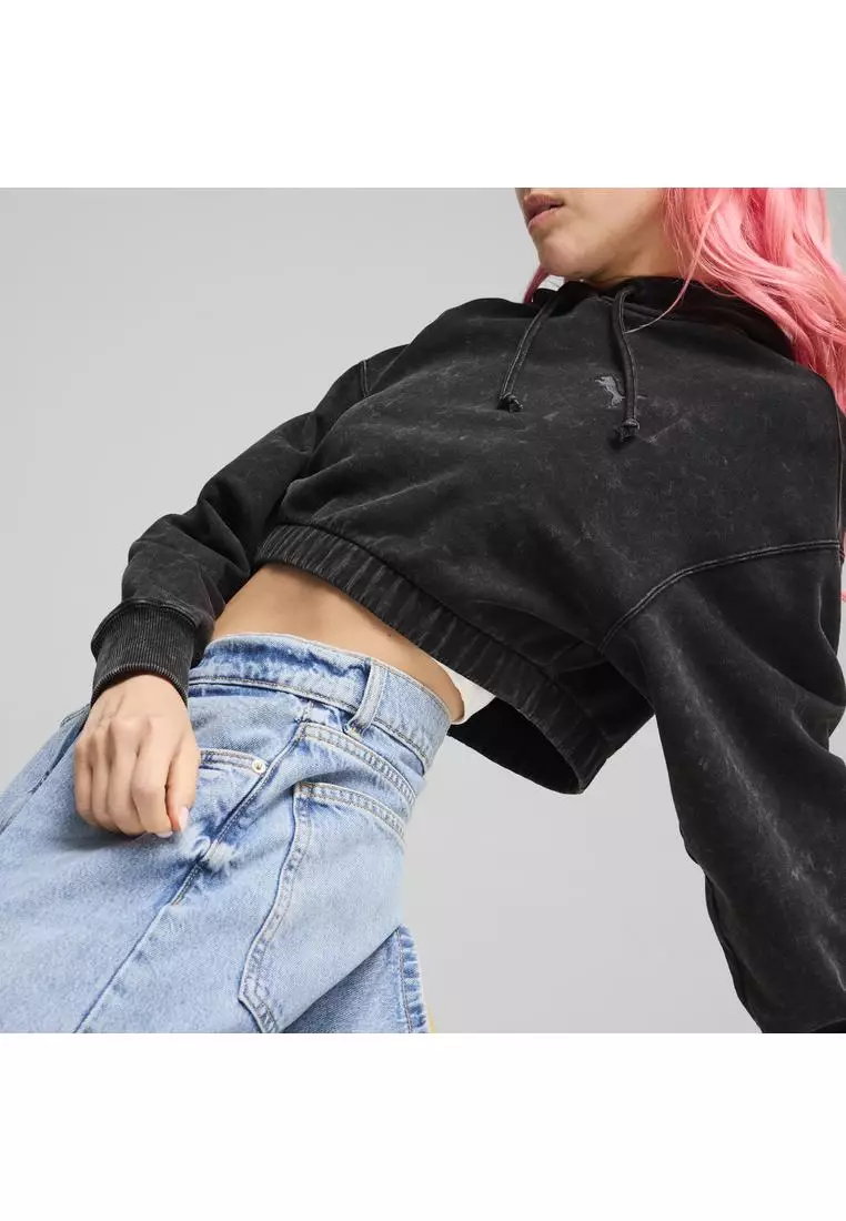 Dare To MIDNIGHT MOTION 女子短版水洗衛衣