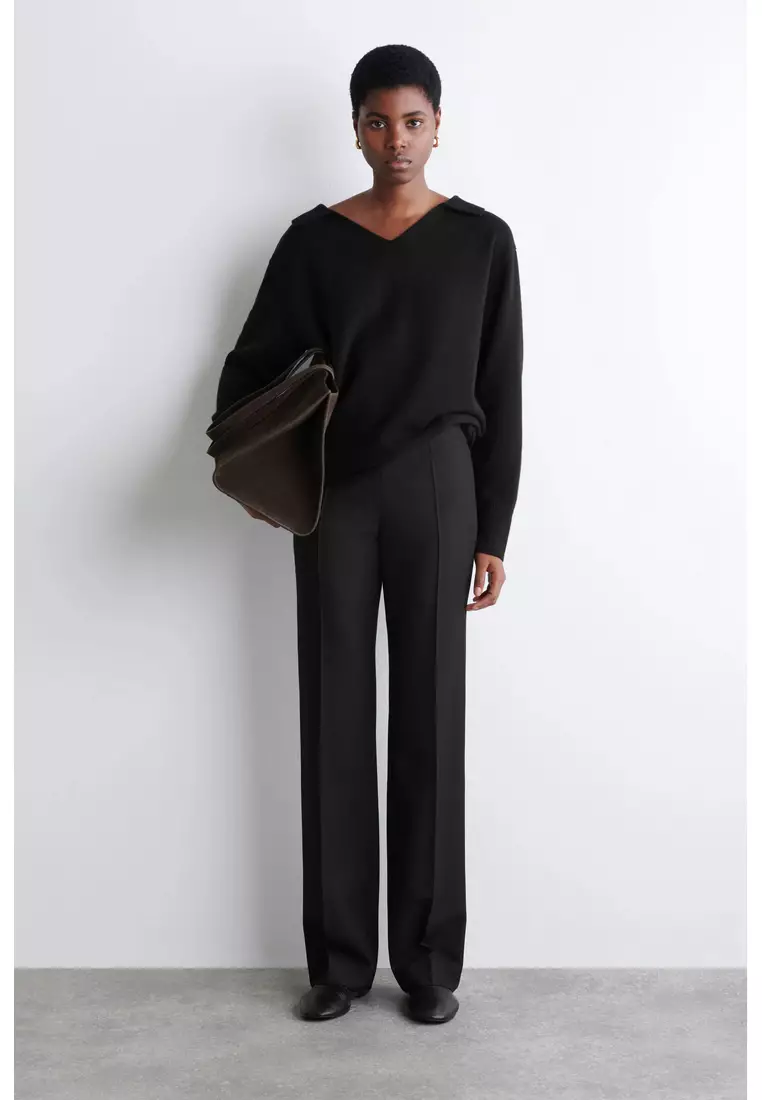 MERINO WOOL POLO JUMPER