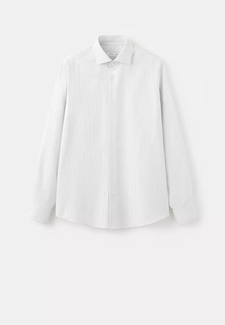 100% Cotton Slim-Fit Striped Shirt