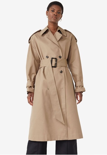 & Other Stories beige Wide Belt Trench Coat 67BF0AA32F43F3GS_1