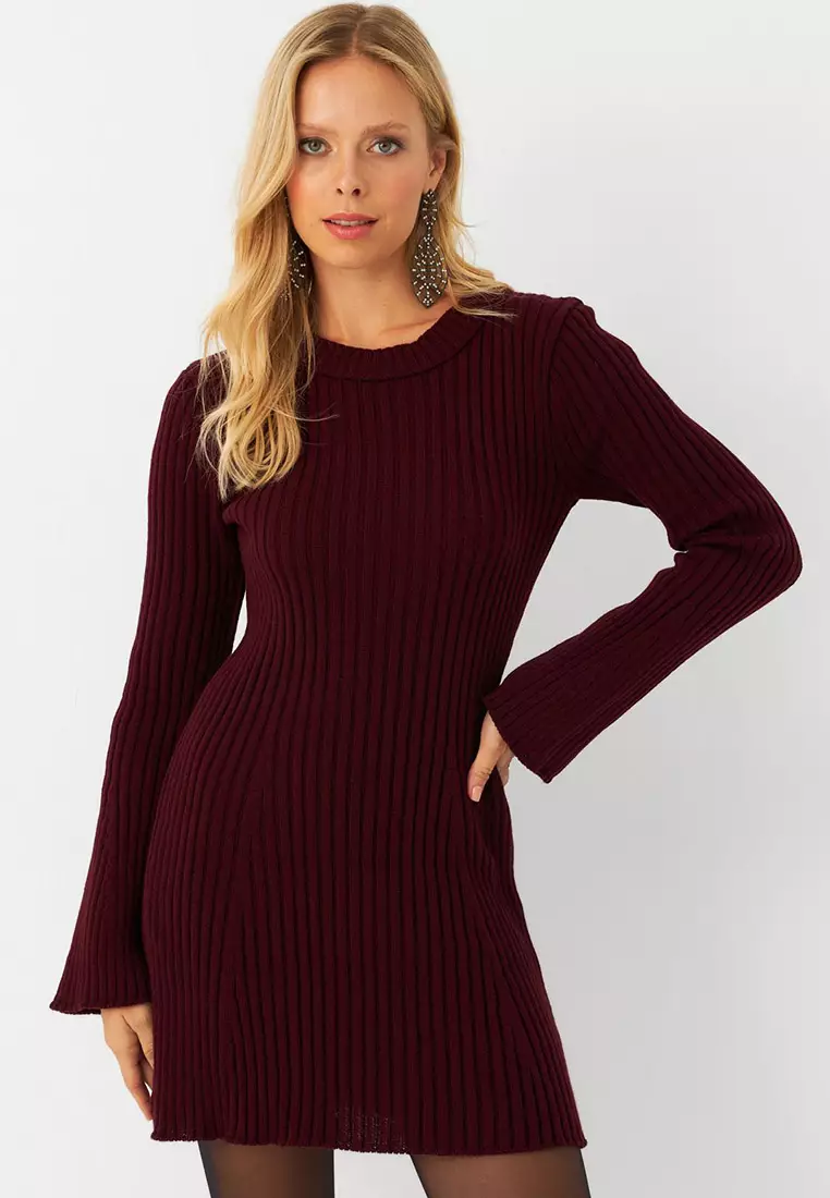Cool & Sexy Crew Neck Knit Mini Dress 2026 | Buy Cool & Sexy