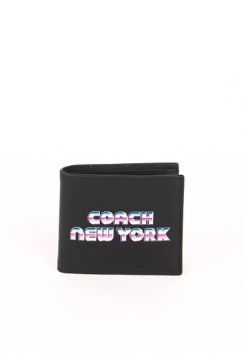 COACH black Coach Double Billfold C3412 With New York Graphic Wallet In Black E9FBAAC8C2A40EGS_1