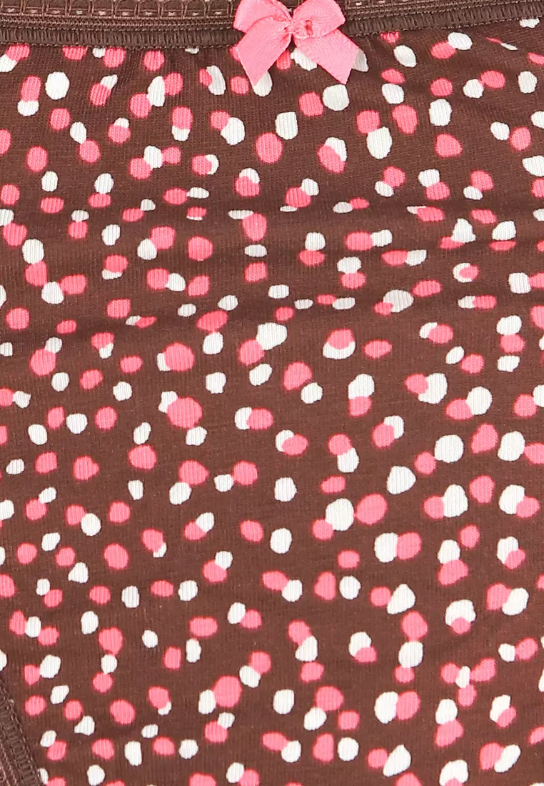 5pk Cotton Lycra High Leg Knickers