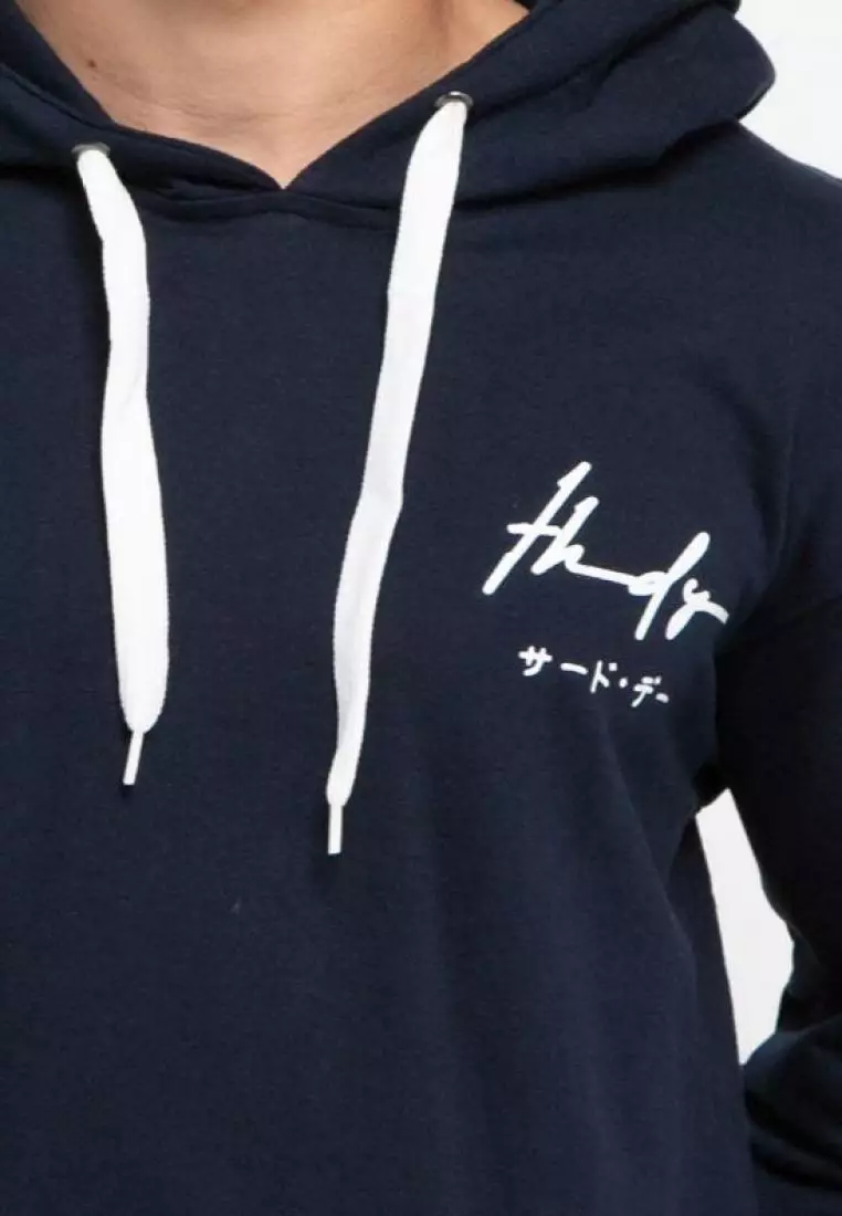MO191 Thirdday hoodies casual pria dakir thdy sign navy