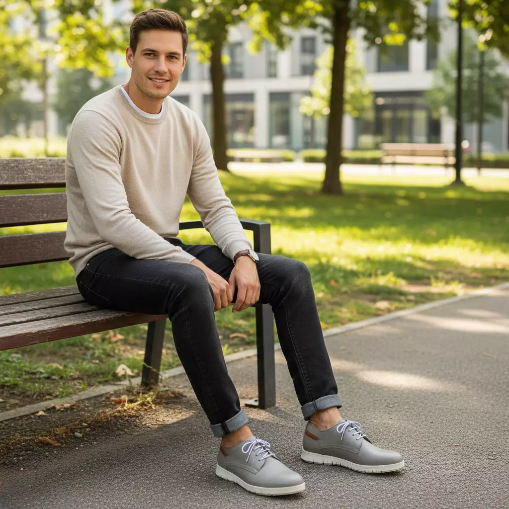 PAULMAY - Sepatu Sneakers Pria Modena 45 Grey