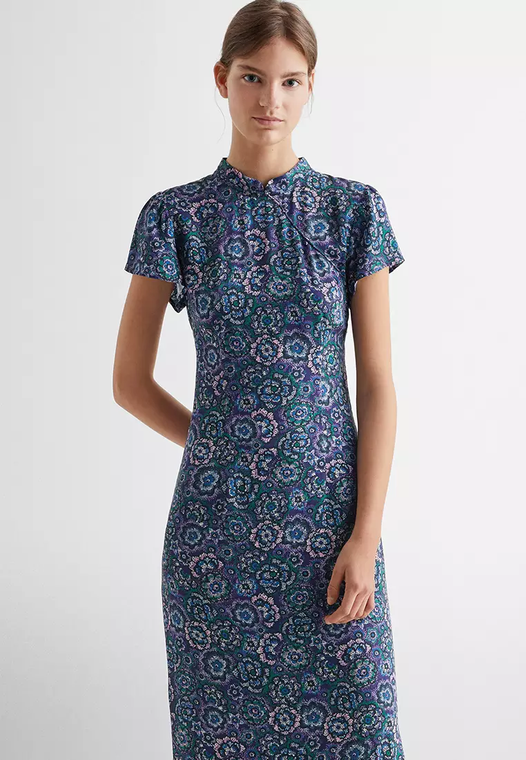 Mango embossed flower gown clearance