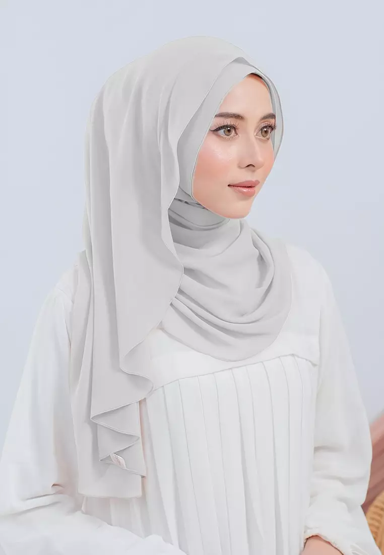 HIJAB INSTAN LUBNA - SILVER GREY