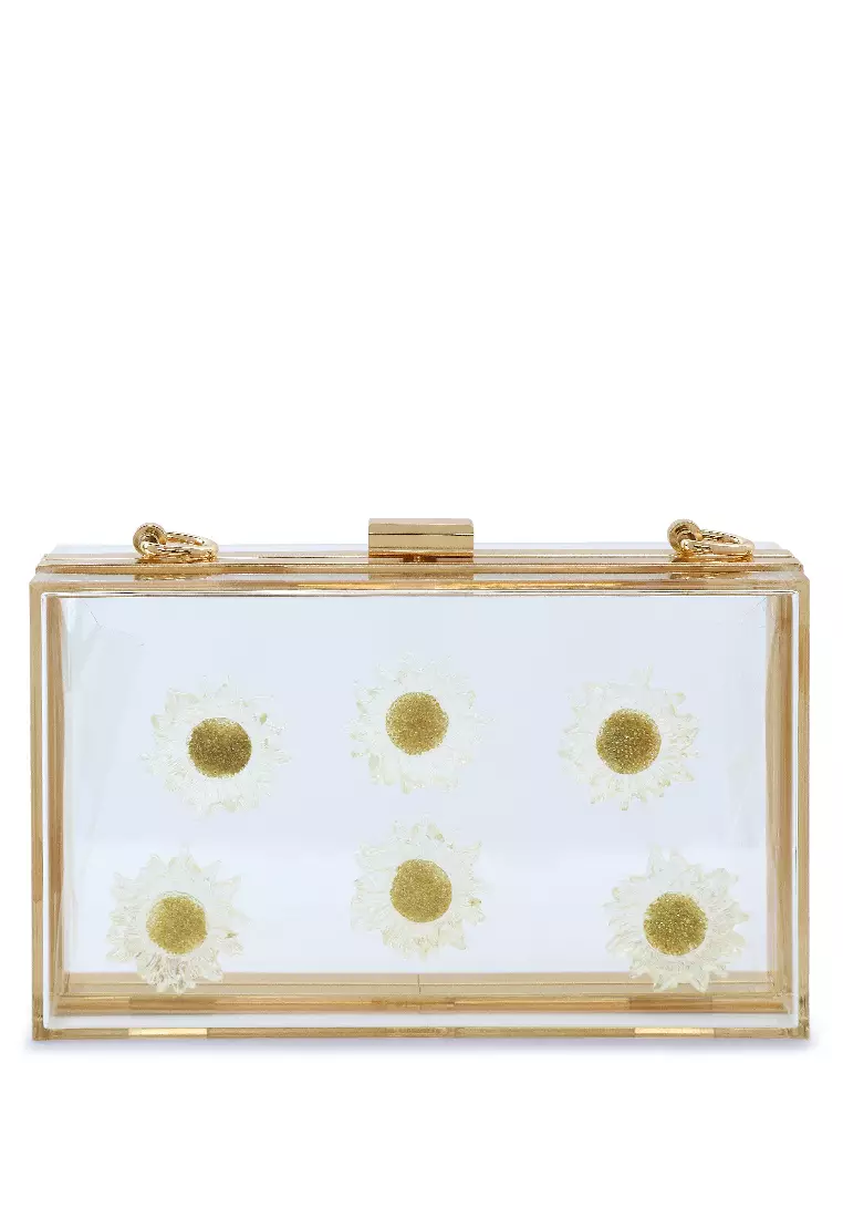 Transparent hot sale clutch zara