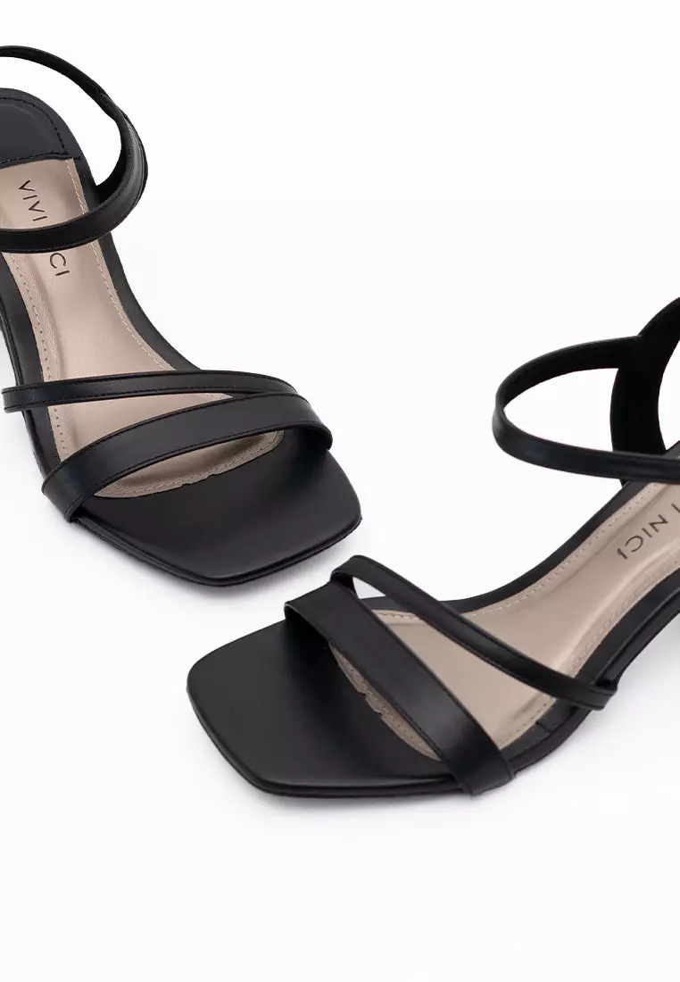 VIVI NICI - Gabriella Sepatu Sandal Wanita Hak 5 cm Black