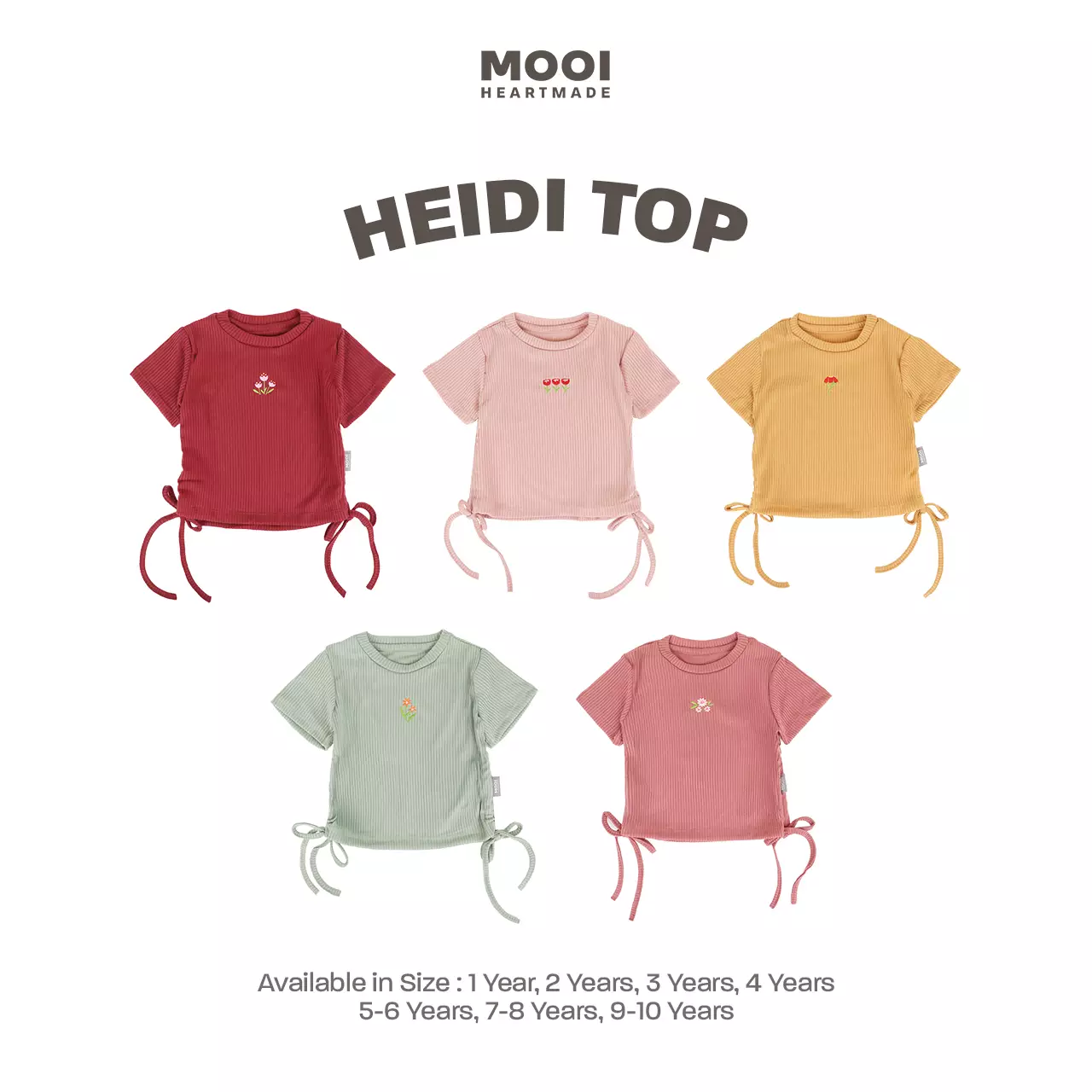 Mooi Atasan Anak Perempuan Heidi Top - Pink Rose