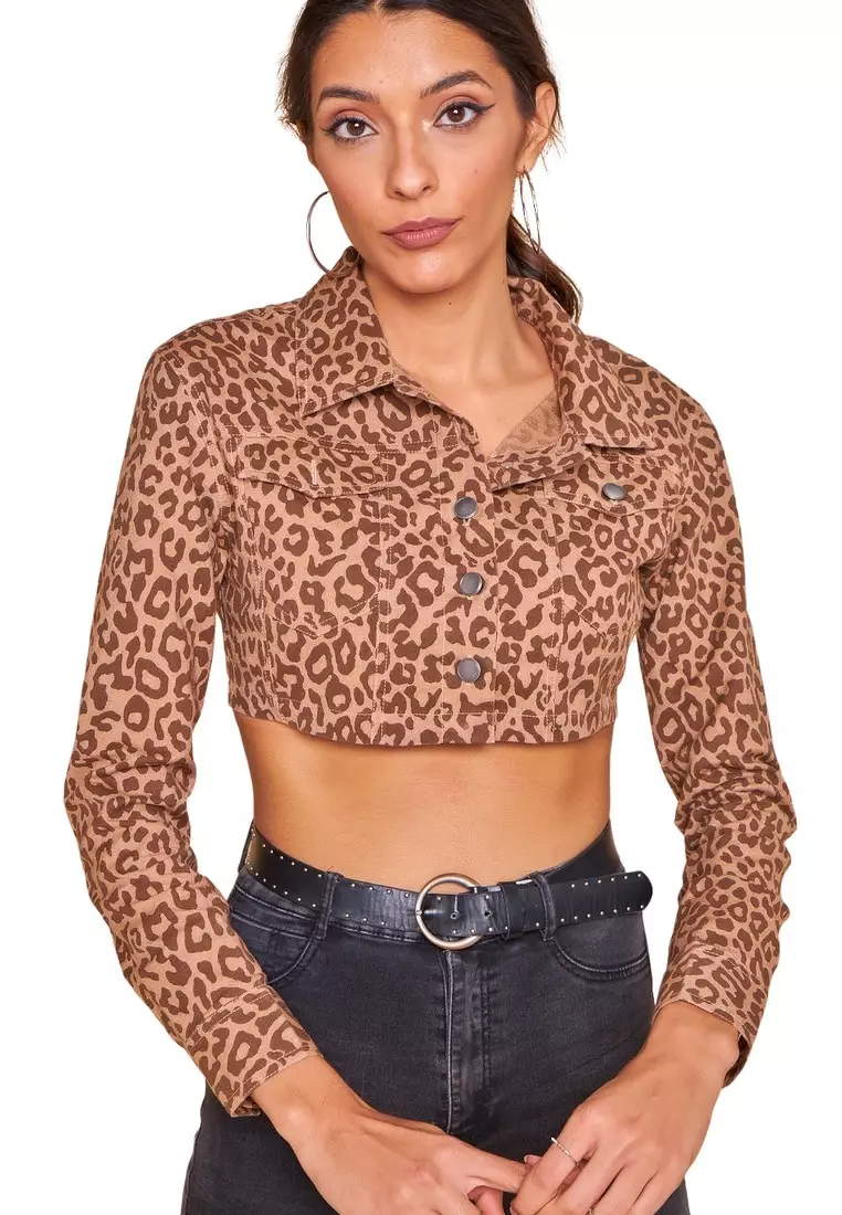 Red crop top discount jacket