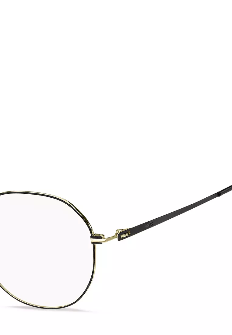 BOSS Optical glasses BOSS 1463-2M2, ROUND / OVAL Shape with BLACK GOLD Color