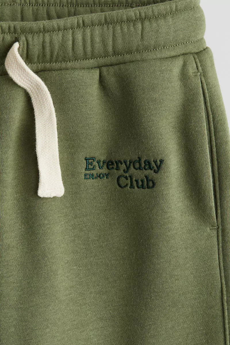 Embroidery-detail joggers