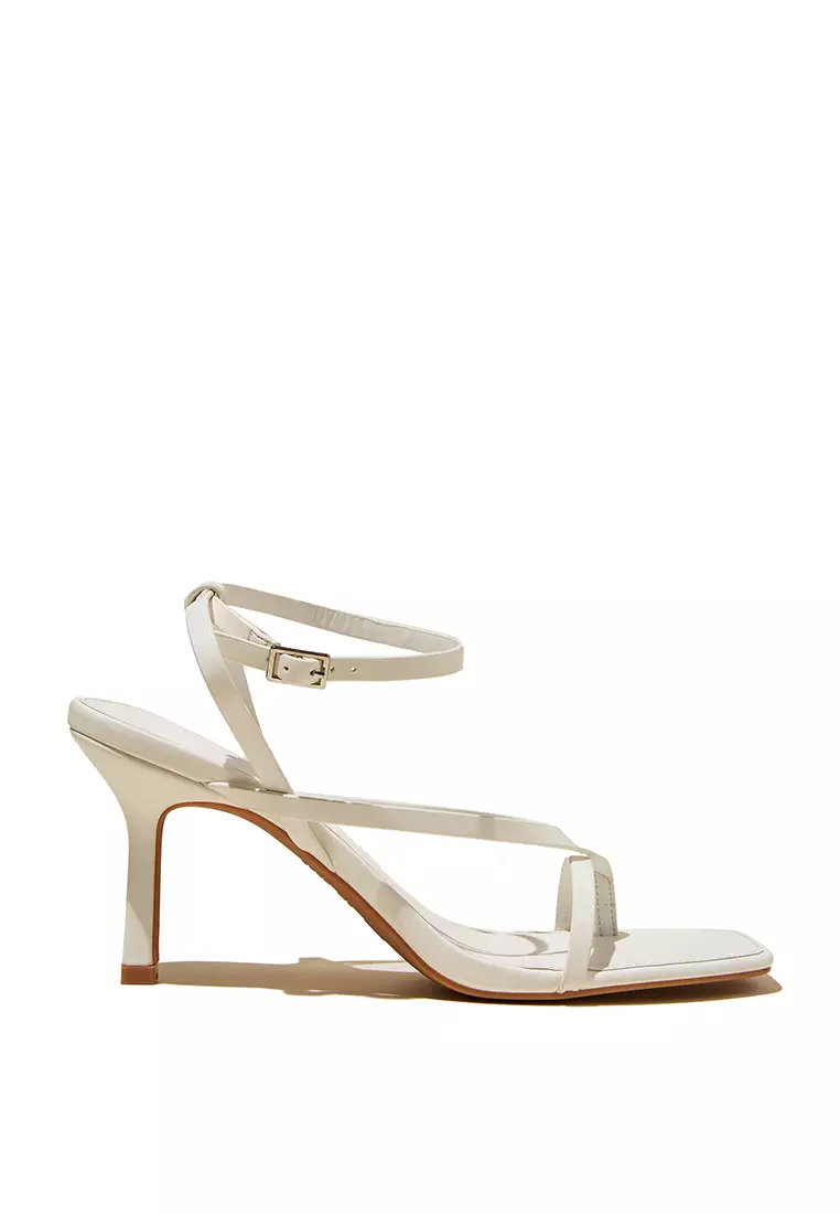 White strappy sale heels zara