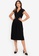ZALORA WORK black Pleat Detail Mini Dress B025FAA8AFFA0DGS_4