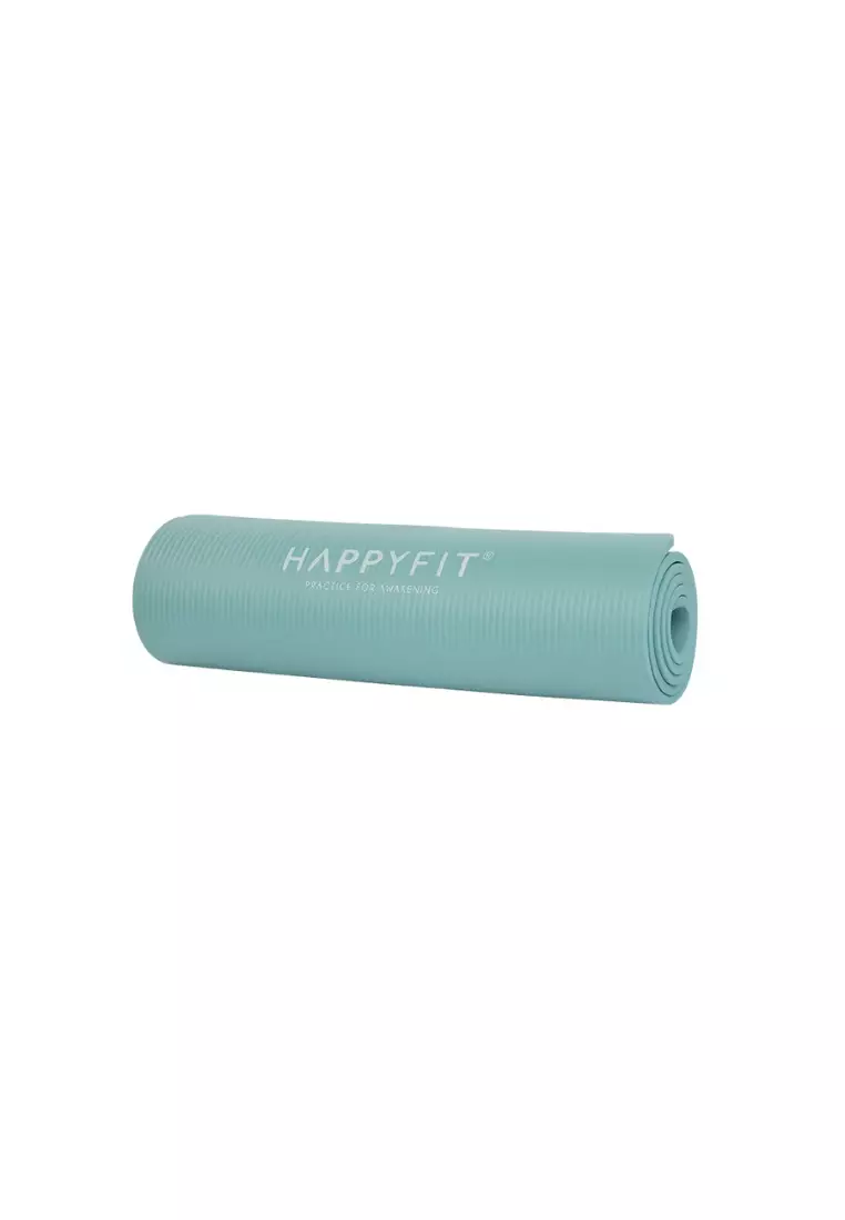 HAPPYFIT Yoga Mat Pastel NBR 10mm Free Bag Ice Blue