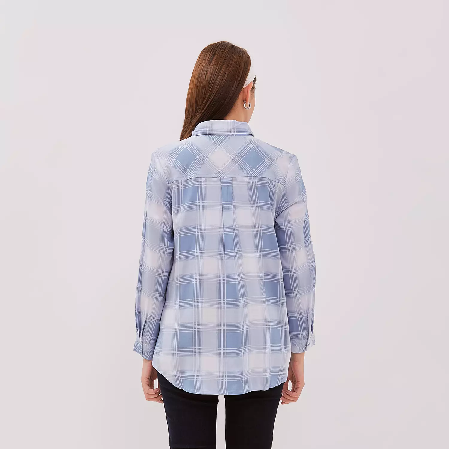 DUST Kemeja Andari Kotak Biru Comfease (D.116471)