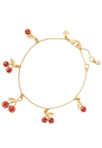 Kate Spade red and gold Kate Spade Cherry Charm Bracelet in Multi k6898 B7ADCAC6BE7710GS_1