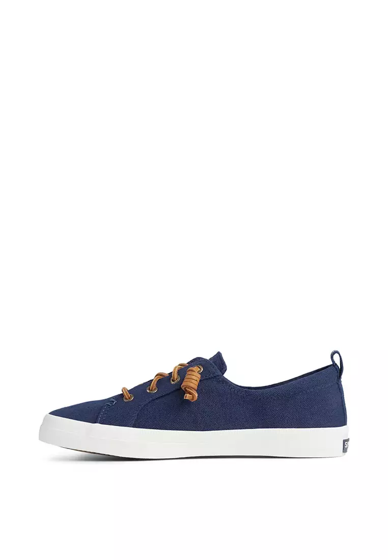 Women's Crest Vibe Linen Sneakers - Navy (STS98642)