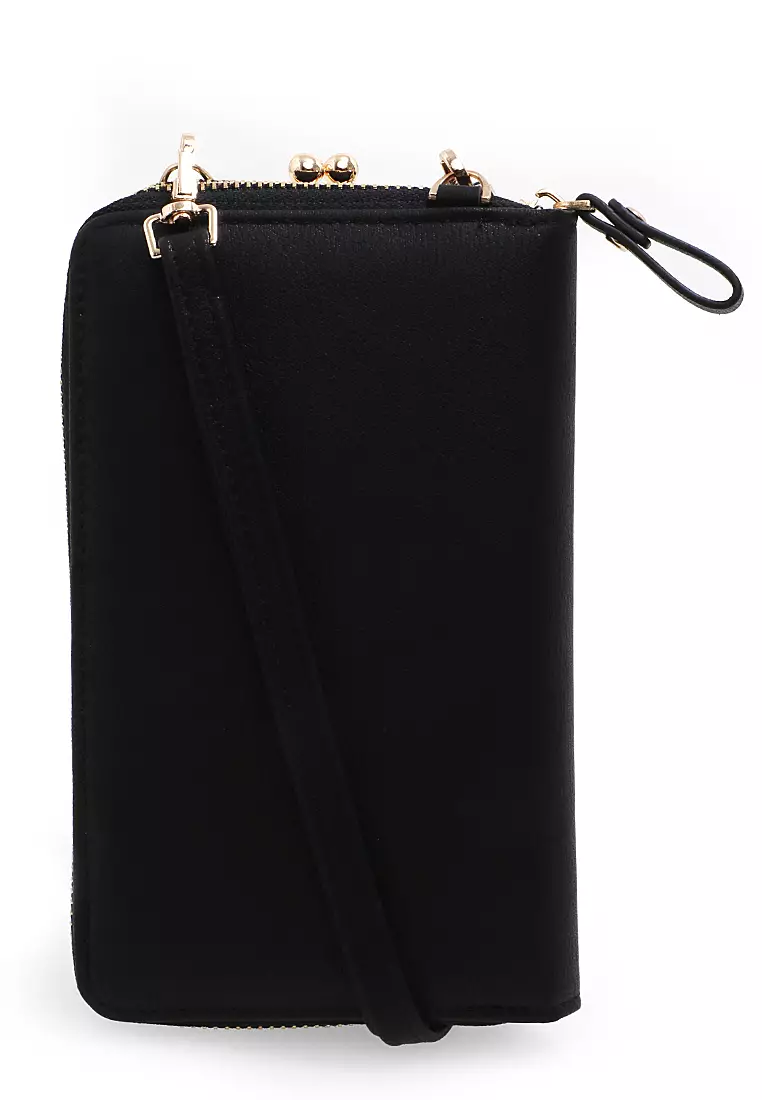 Werlyn Slingbag Tas Selempang Kulit Wanita Mini Crossbody Shoulder Bag Many Slot Material Leather ORIGINAL - Black