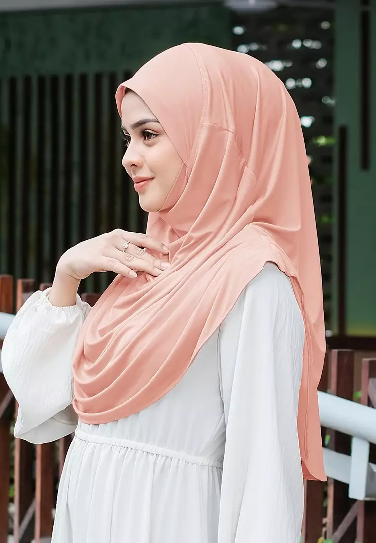 HIJAB INSTAN FATHIA - PEACH