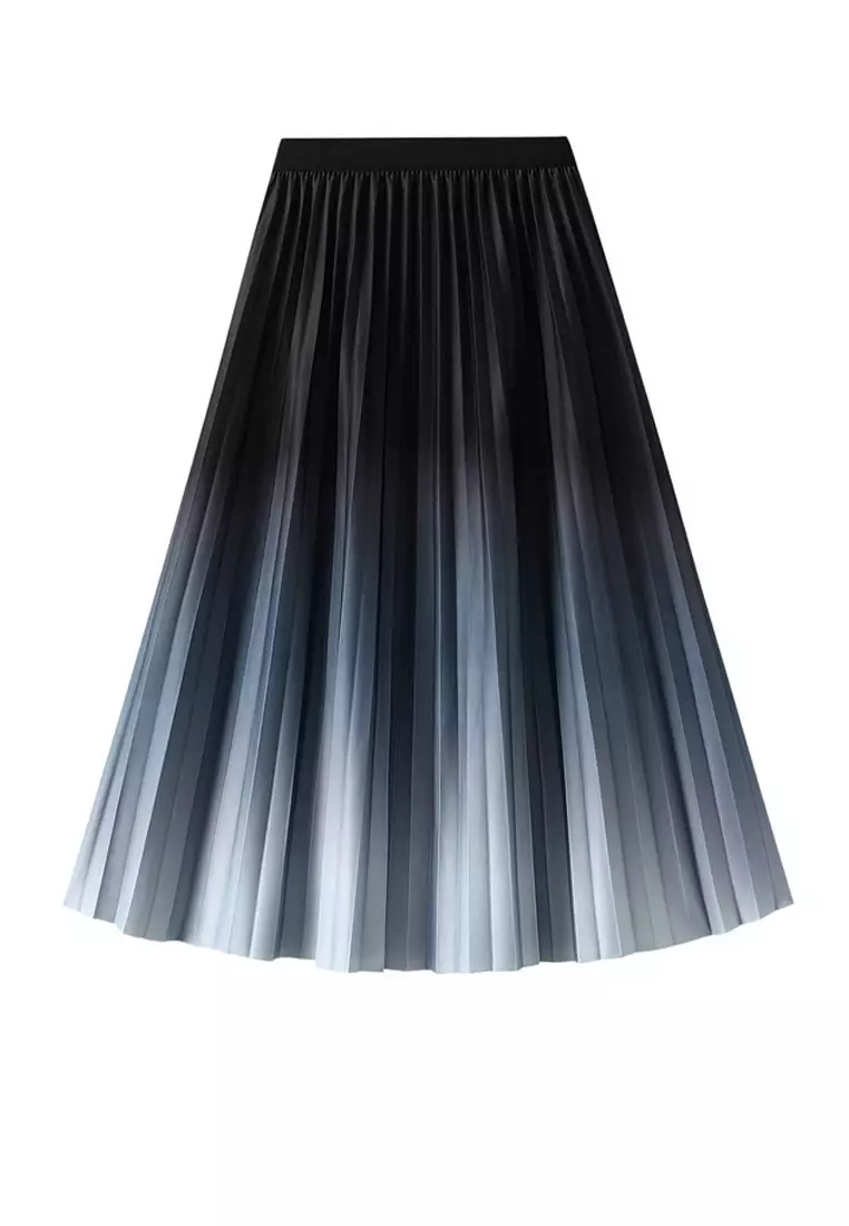 Silver pleated skirt top 60