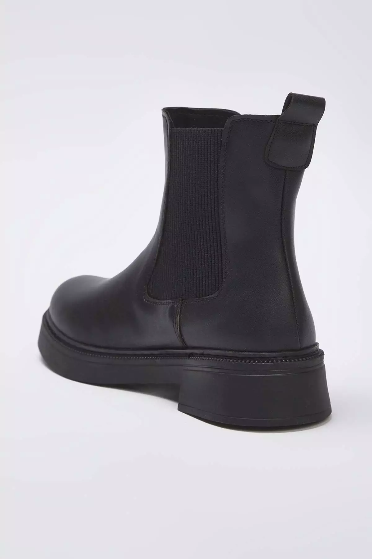 Black Elastic Women'S 4 Cm Sole Chelsea Boots Takaw26Bo00055