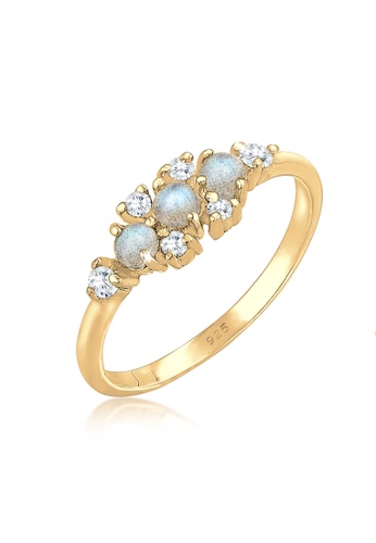 Shop Elli Germany Elli Germany Vintage Elegant Zirconia Stone Labradorite Ring Online On Zalora Philippines