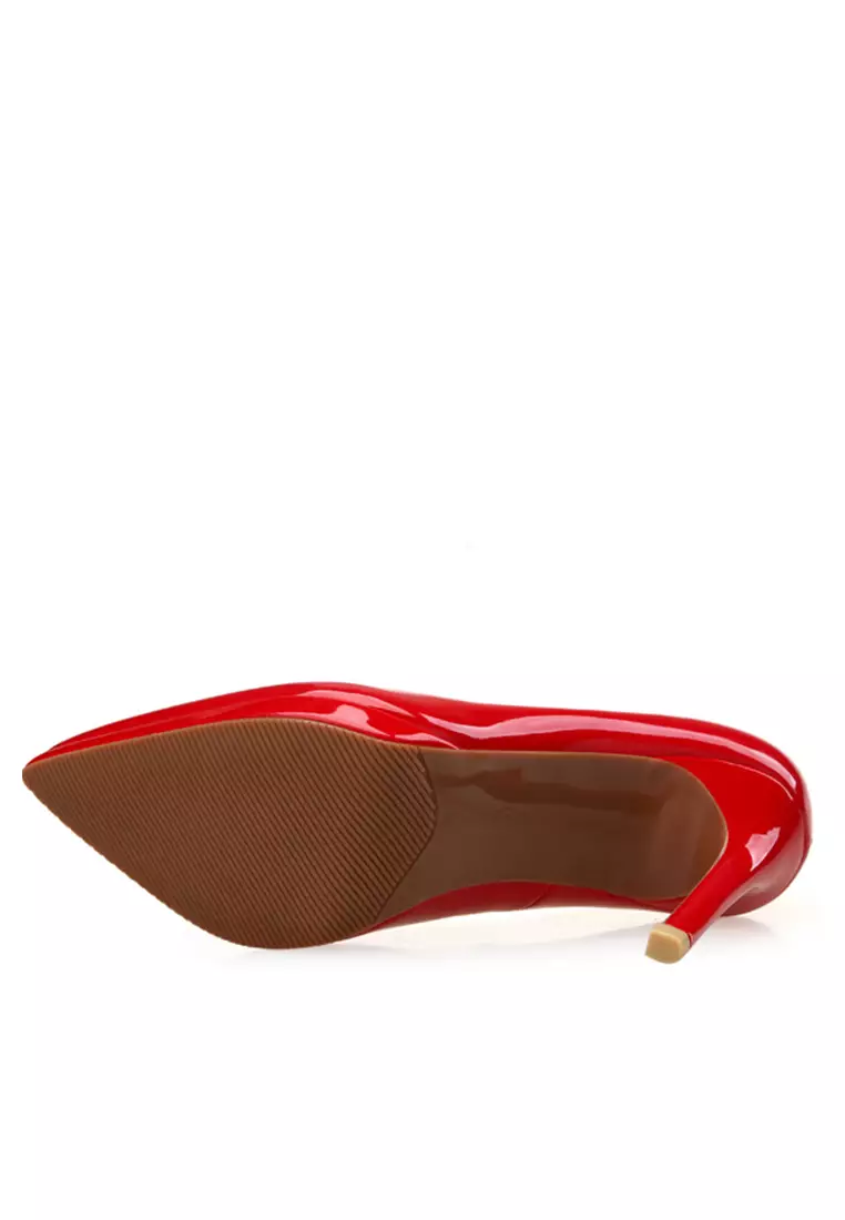 11CM Faux Patent Leather Pointed High Heel Shoes HZL0070