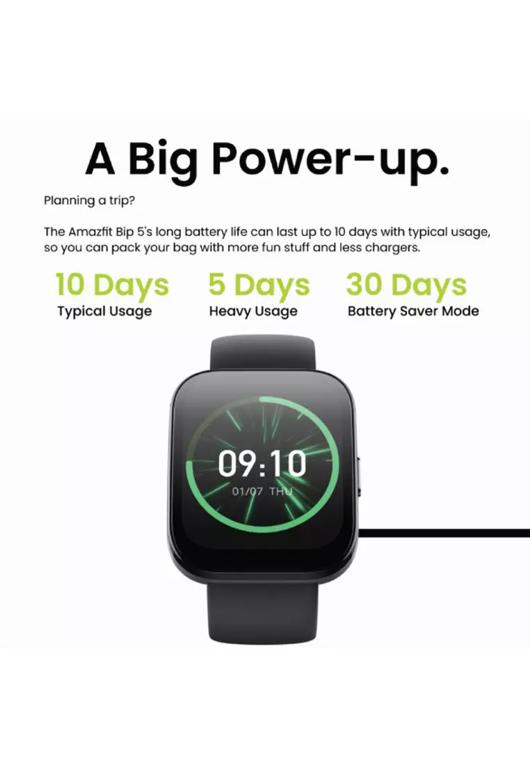 Amazfit bip smartwatch battery life hotsell