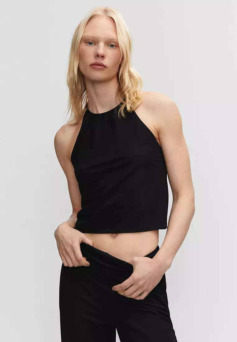 Buy Mango Halter Neck Crop Top Online ZALORA Malaysia
